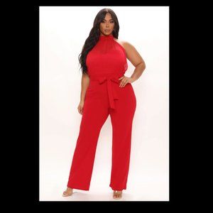 Fashionnova High Class Jumpsuit (Red) - NWT!